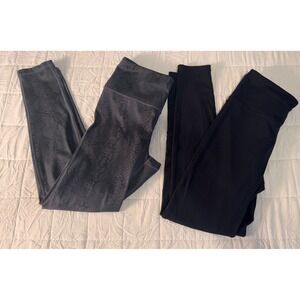 Mono B Leggings Bundle High Waist Yoga Pants Athletic Snake Print & Black Size M